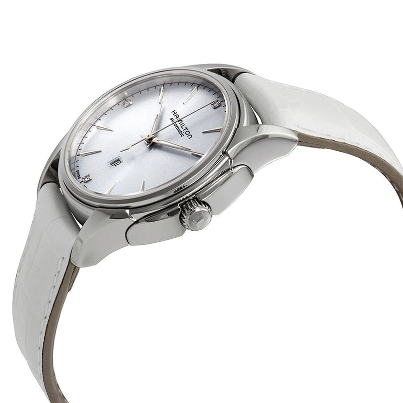Hamilton Jazzmaster Automatic Diamond Silver Dial Ladies Watch #H32315842 - Watches of America #2