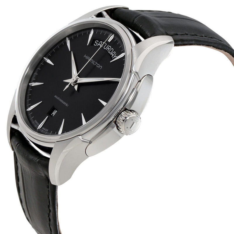 Hamilton Jazzmaster Black Dial Black Leather Men's Watch #H32505731 - Watches of America #2