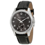Hamilton Jazzmaster Grey Dial Black Leather Men's Watch #H38411783 - Watches of America