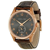 Hamilton Jazzmaster Grey Dial Brown Leather Men's Watch #H38441583 - Watches of America