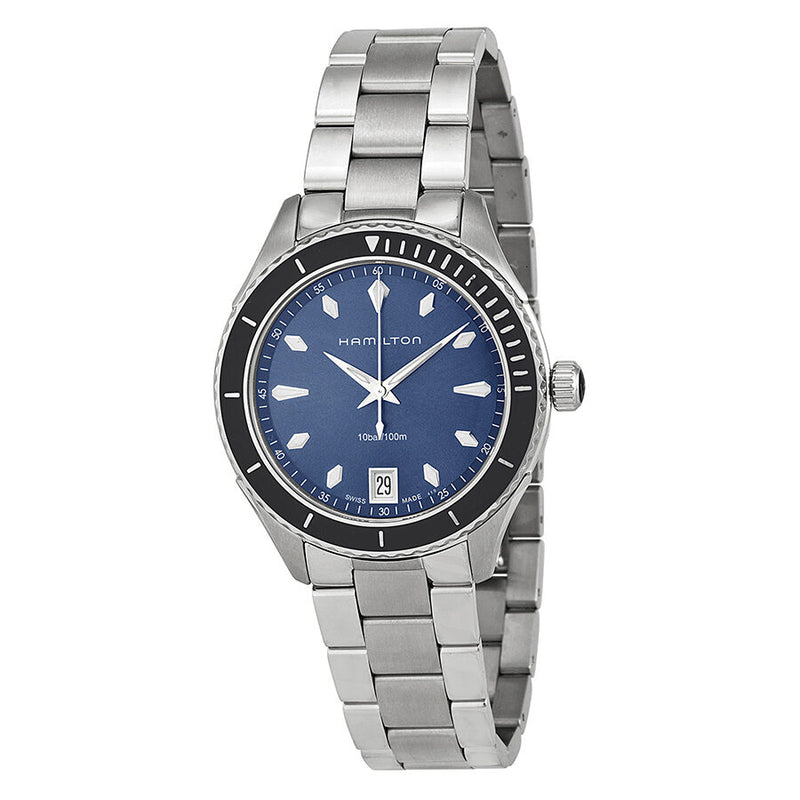 Hamilton Jazzmaster Seaview Blue Dial Stainless Steel Ladies Watch #H37451141 - Watches of America