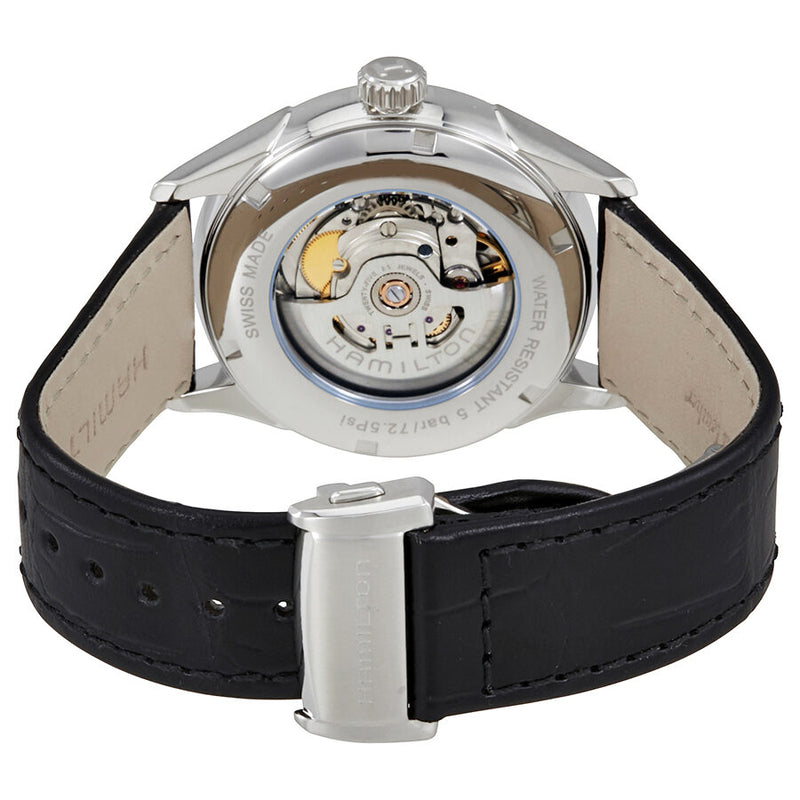 Hamilton Jazzmaster Silver Dial Black Leather Men's Watch #H42565751 - Watches of America #3