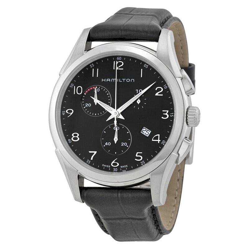 Hamilton Jazzmaster Thinline Chronograph Black Dial Men's Watch #H38612733 - Watches of America