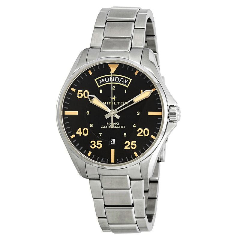 Hamilton Khaki Aviation Automatic Black Dial Men's Watch #H64645131 - Watches of America