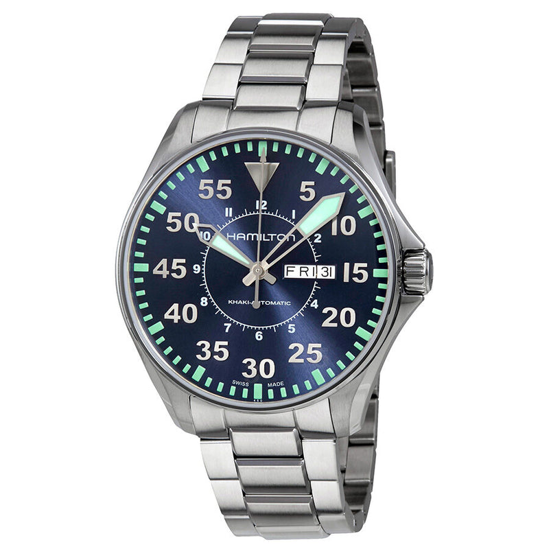 Hamilton Khaki Aviation Automatic Blue Dial Men's Watch #H64715145 - Watches of America