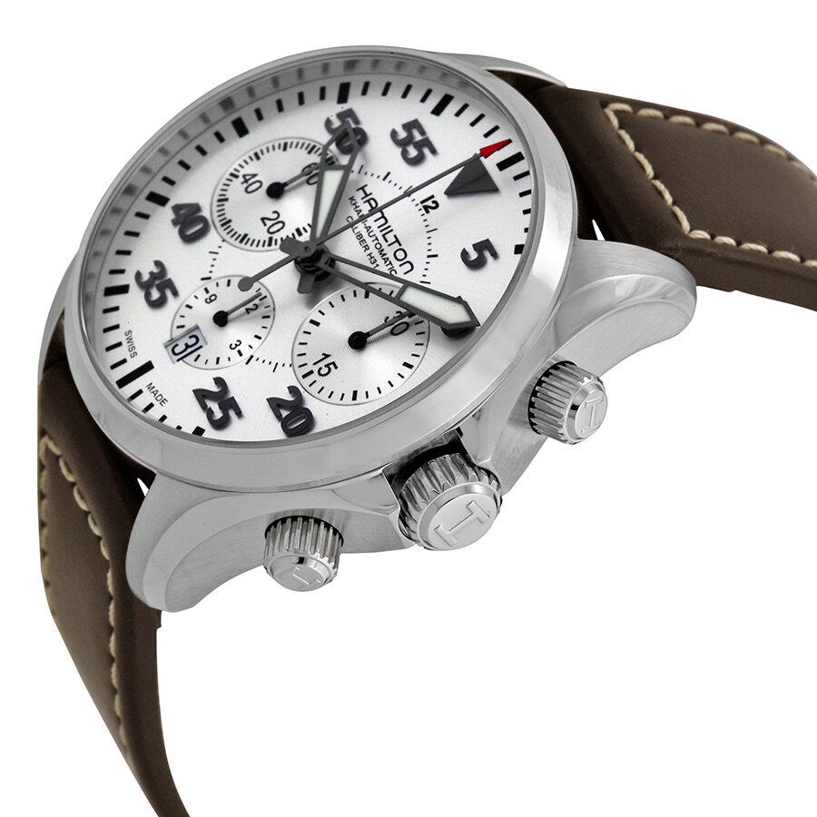 hamilton khaki aviation stainless steel automatic men's watch h76665125
