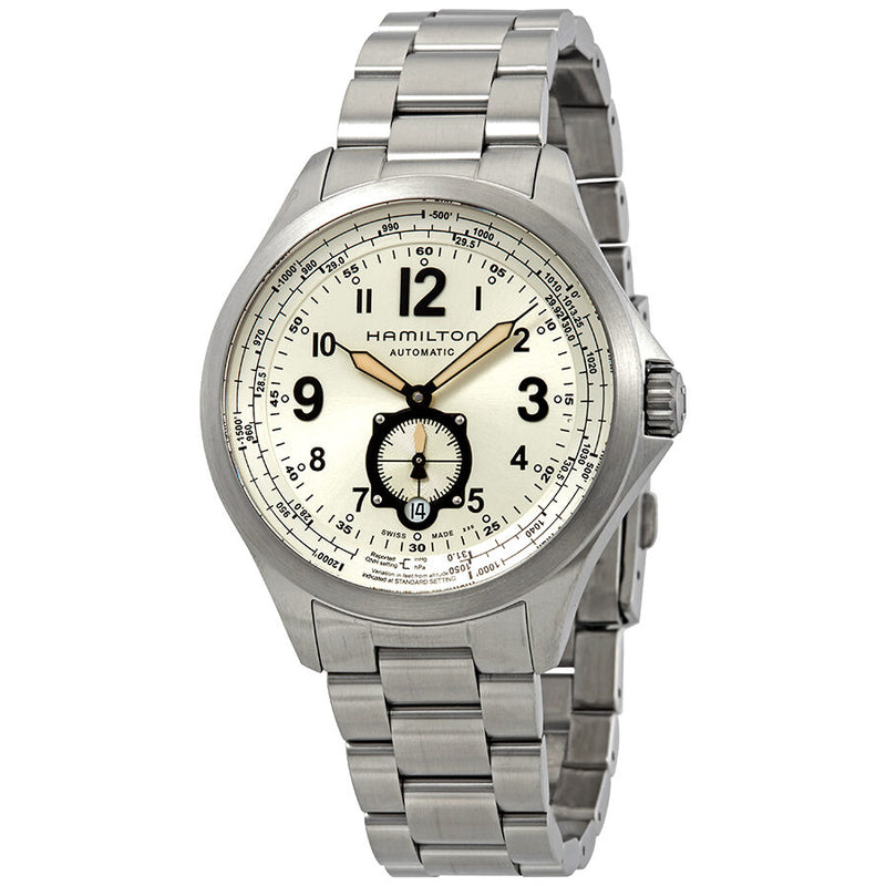 Hamilton Khaki Aviation QNE Automatic Silver Dial Men's Watch #H76655123 - Watches of America
