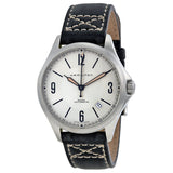 Hamilton Khaki Aviation Silver Dial Black Leather Men's Watch #H76565725 - Watches of America