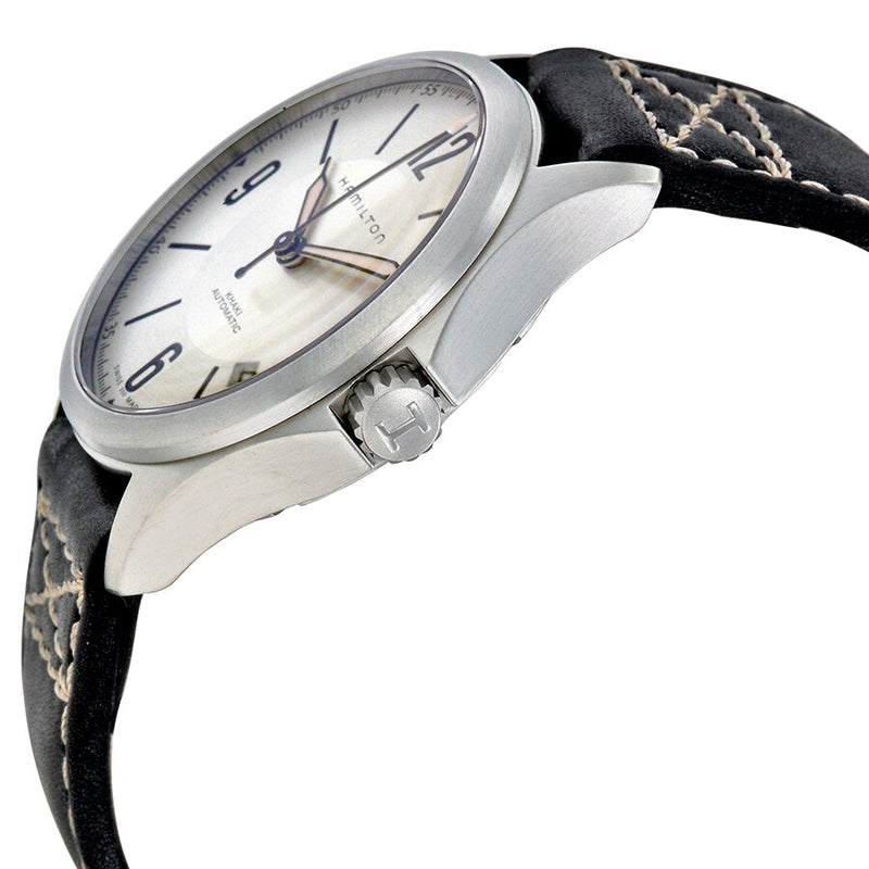 Hamilton Khaki Aviation Silver Dial Black Leather Men's Watch #H76565725 - Watches of America #2