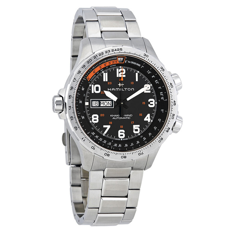 Hamilton Khaki Aviation X-Wind Black Dial Men's Watch #H77755133 - Watches of America