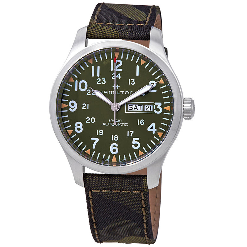 Hamilton Khaki Field Automatic Green Dial Men's Watch #H70535061 - Watches of America