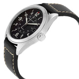 Hamilton Khaki Field Black Dial Black Leather Watch #H68551733 - Watches of America #2