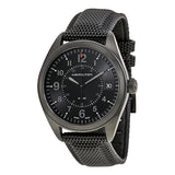 Hamilton Khaki Field Black Dial Black PVD Men's Watch #H68401735 - Watches of America