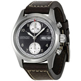 Hamilton Khaki Field Black Dial Chronograph Automatic Men's Watch #H71466583 - Watches of America