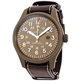 Hamilton Khaki Field Hand Wind Brown Dial Men's Watch #H69829560 - Watches of America