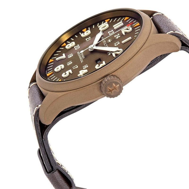 Hamilton Khaki Field Hand Wind Brown Dial Men's Watch #H69829560 - Watches of America #2