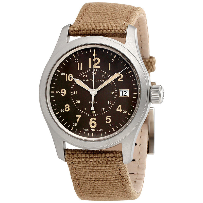 Hamilton Khaki Field Brown Dial Men's Watch #H68201993 - Watches of America