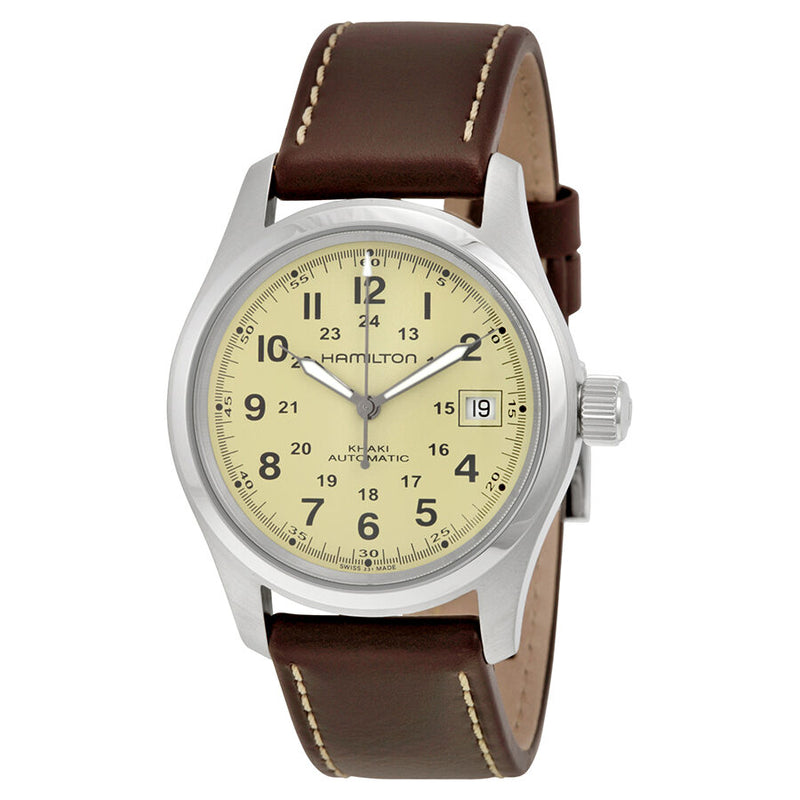 Hamilton Khaki Field Beige Dial Automatic Men's Watch #H70455523 - Watches of America