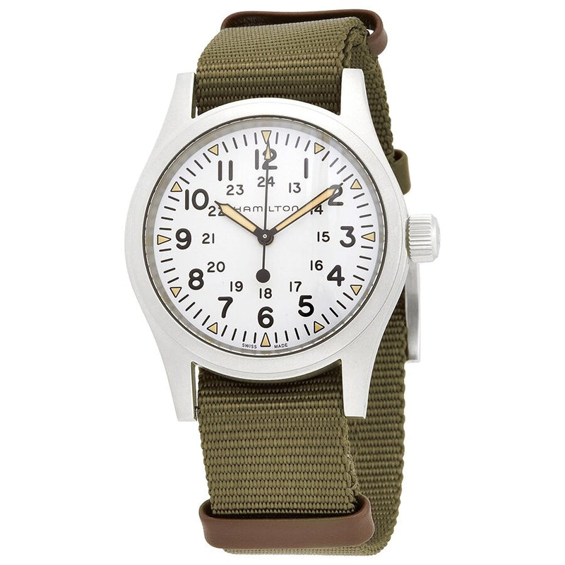 Hamilton Khaki Field Mechanical White Dial Men's Watch #H69439411 - Watches of America
