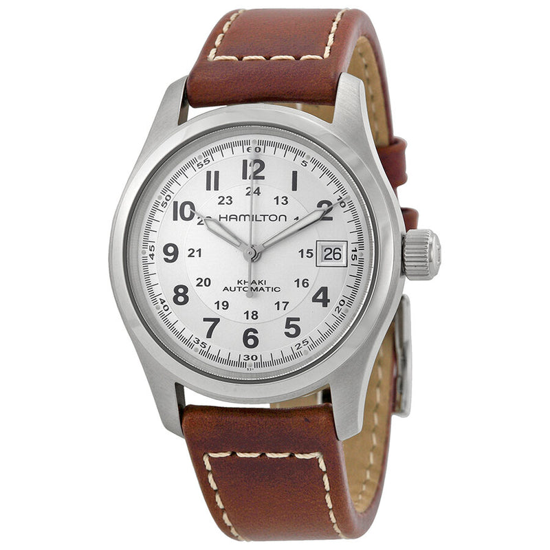 Hamilton Khaki Field Automatic Silver Dial Men's Watch #H70455553 - Watches of America