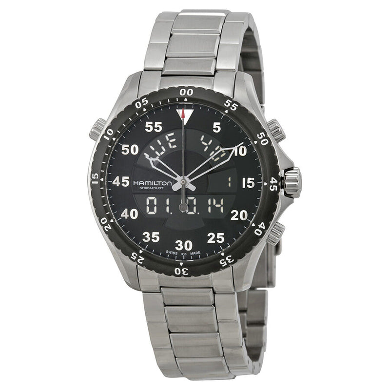Hamilton Khaki Flight Timer Analog Digital Men Watch #H64554131 - Watches of America
