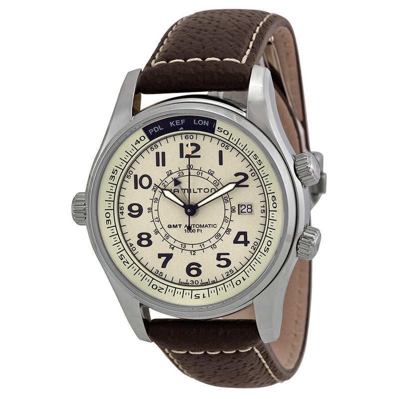 Hamilton Khaki Navy Automatic GMT Strap Men's Watch #H77525553 - Watches of America