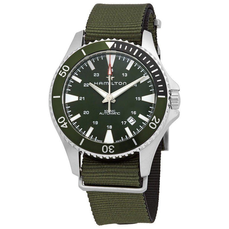 Hamilton Khaki Navy Automatic Green Dial Men's Watch #H82375961 - Watches of America
