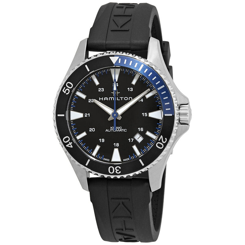 Hamilton Khaki Navy Scuba Automatic Black Dial Batman Bezel Men's Watch #H82315331 - Watches of America