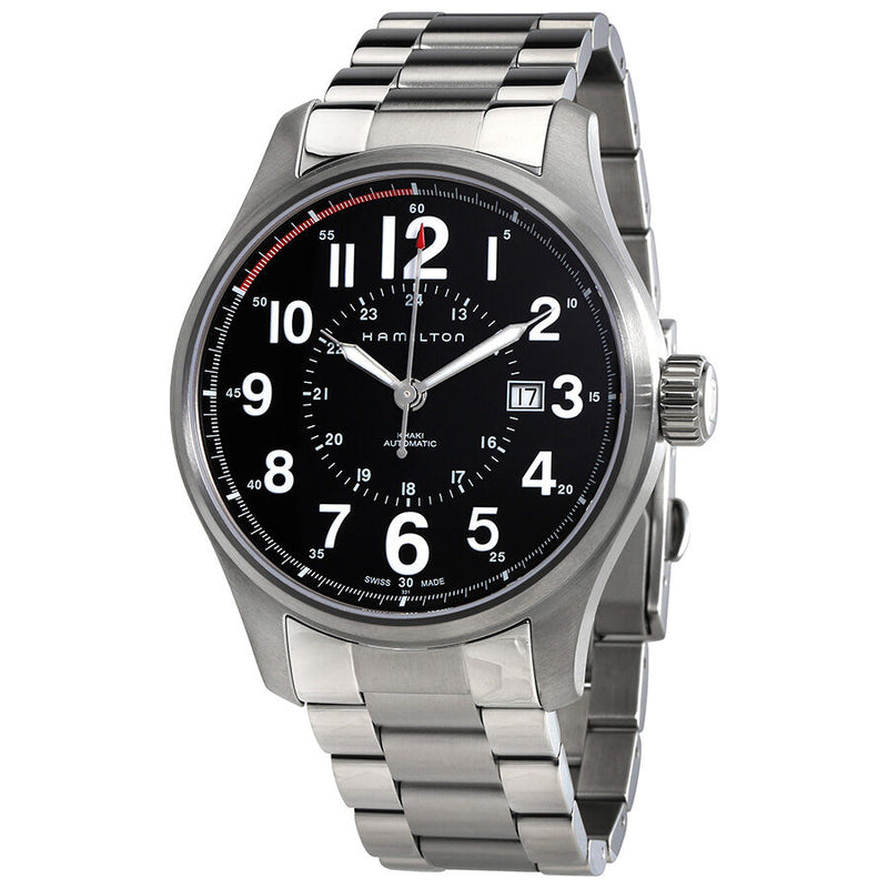 Hamilton Khaki Officer Automatic Black Dial Men's Watch #H70615133 - Watches of America