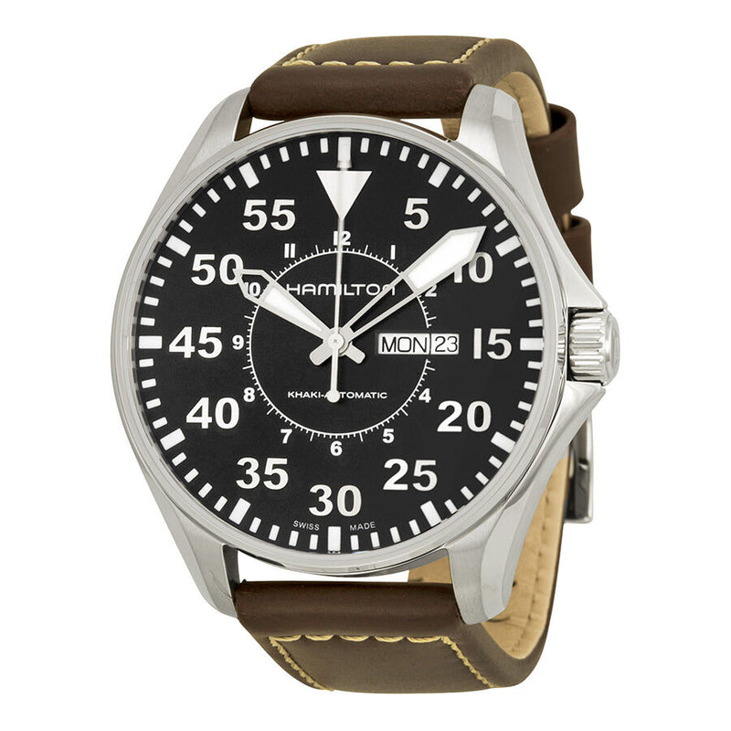 Hamilton Khaki Pilot Automatic Black Dial Men's Watch #H64715535 - Watches of America