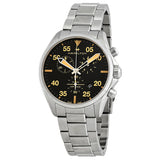 Hamilton Khaki Pilot Black Dial Stainless Steel Men's Watch #H76722131 - Watches of America