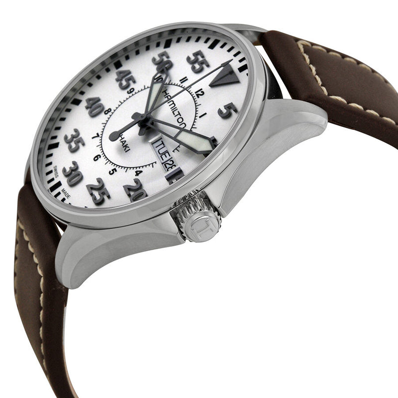 Hamilton Khaki Pilot Brown Leather Men's Watch #H64611555 - Watches of America #2