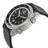 Hamilton Khaki Pilot Pioneer Automatic Black Dial Black Leather Men's Watch #H76455933 - Watches of America #2