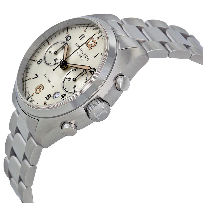Hamilton Khaki Pilot Pioneer Chronograph Automatic Ivory Dial Men's Watch #H76416155 - Watches of America #2