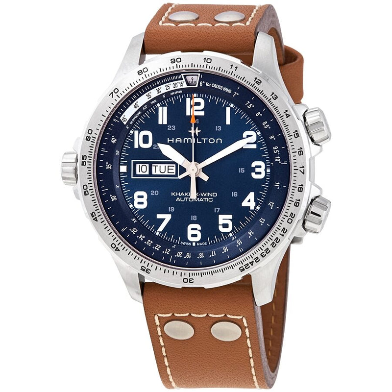 Hamilton Khaki Aviation X-Wind Automatic Blue Dial Men's Watch #H77765541 - Watches of America