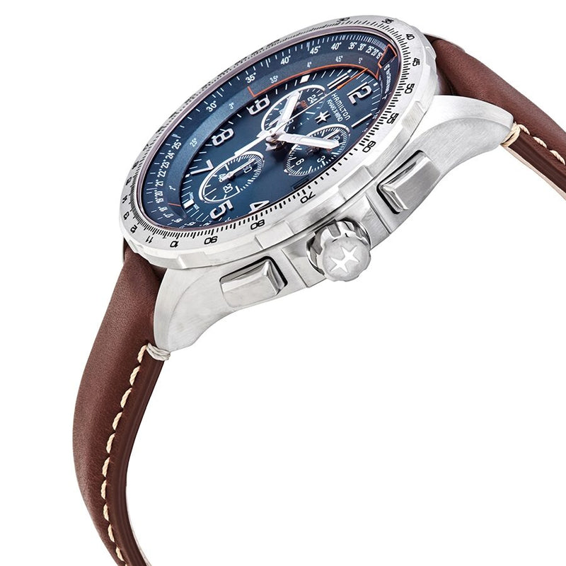 Hamilton Khaki X-Wind Chronograph Quartz Blue Dial Men's Watch #H77922541 - Watches of America #2