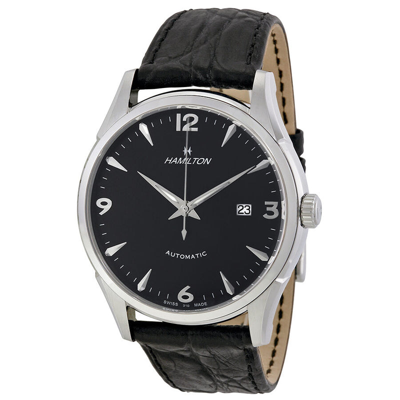 Hamilton Thinomatic Black Dial Black Leather Strap Men's Watch #H38715731 - Watches of America