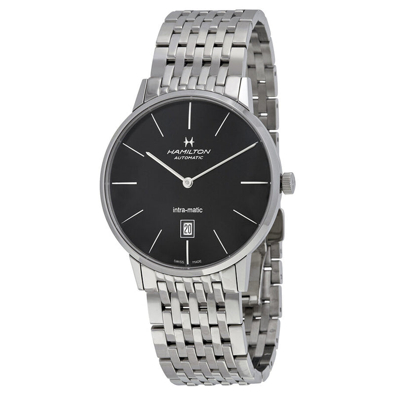 Hamilton Timeless Classic Intra-Matic Black Dial Men's Watch #H38755131 - Watches of America