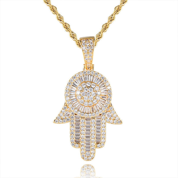 Colgante de mano de Hamsa con diamantes de Big Daddy