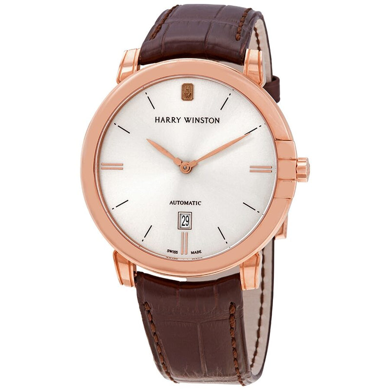 Harry Winston Midnight Automatic 18kt Rose Gold Men's Watch #MIDAHD42RR001 - Watches of America