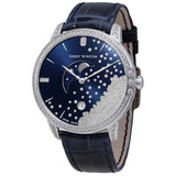 Harry Winston Midnight Diamond Drops Blue Dial 18K White Gold Watch #MIDQMP39WW004 - Watches of America