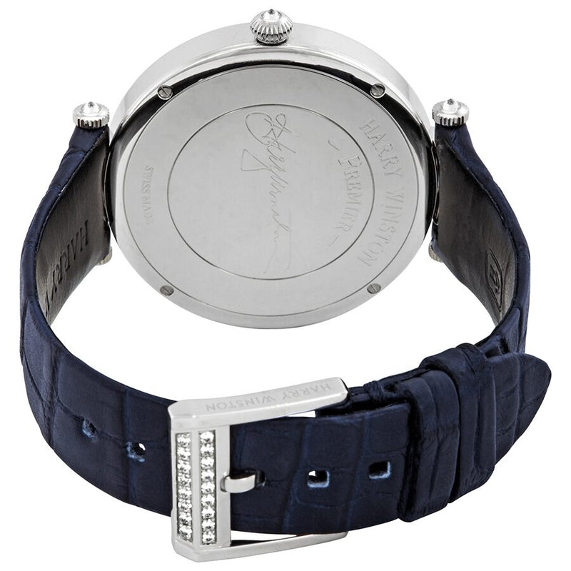 Harry Winston Premier Moon Phase Ladies 18k White Gold Diamond Set Watch #PRNQMP36WW002 - Watches of America #3