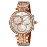 Harry Winston Premier Mother of Pearl Dial Ladies 18K Rose Gold Chronograph Watch #PRNQCH40RR003 - Watches of America