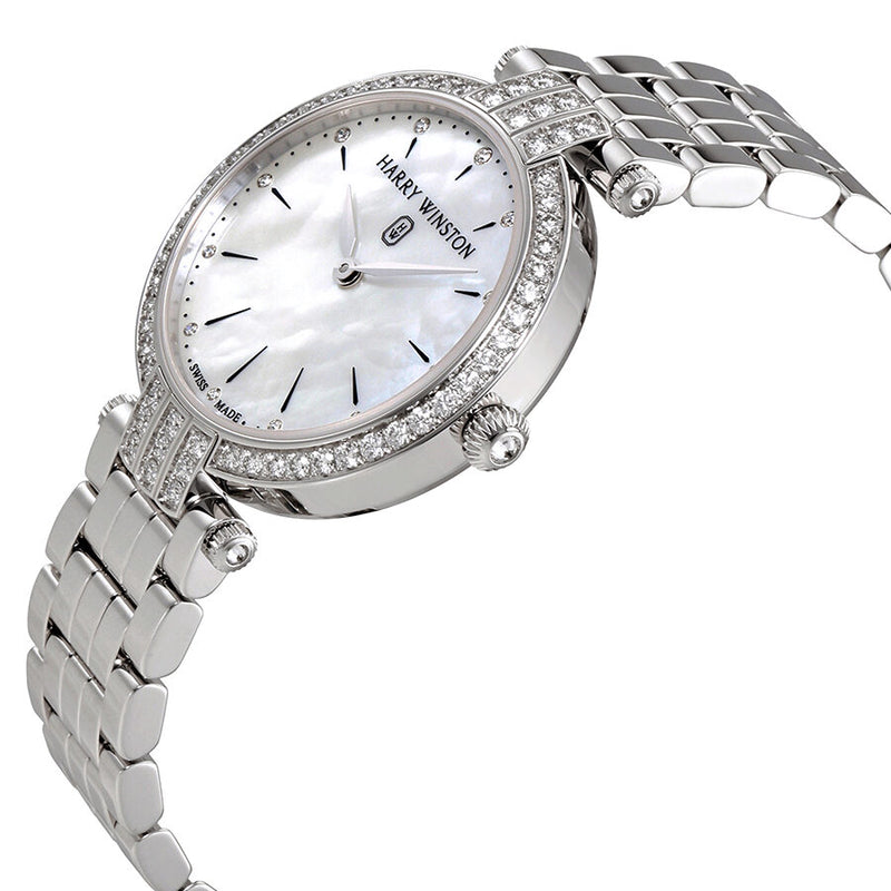 Harry Winston Premier Mother Of Pearl Dial Ladies 18K White Gold Watch #PRNQHM31WW003 - Watches of America #2