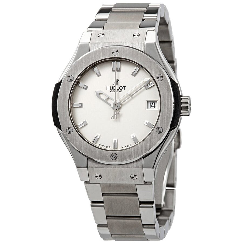 Hublot Automatic Titanium White Dial Ladies Watch #581.NX.2610.NX - Watches of America