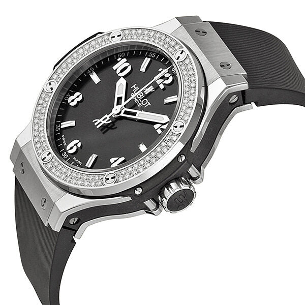 Hublot Big Bang Black Dial Diamond Black Rubber Ladies Watch #361.SX.1270.RX.1104 - Watches of America #2