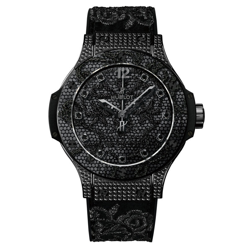 Hublot Big Bang Broderie Stainless Steel Black Diamond Set Limited Edition Ladies Watch #343.SV.6510.NR.0800 - Watches of America