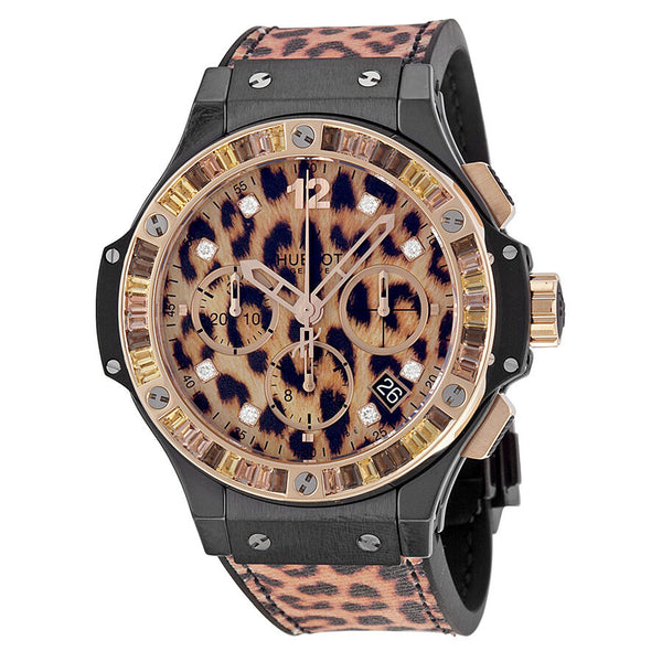 Hublot Big Bang Chronograph Leopard Dial Unisex Watch 341.cp.7610.nr.1976#341.CP.7610.NR.1976 - Watches of America