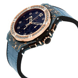 Hublot Big Bang Gold Linen Chronograph Automatic Black Dial Watch #341.XL.1280.LR.1207 - Watches of America #2