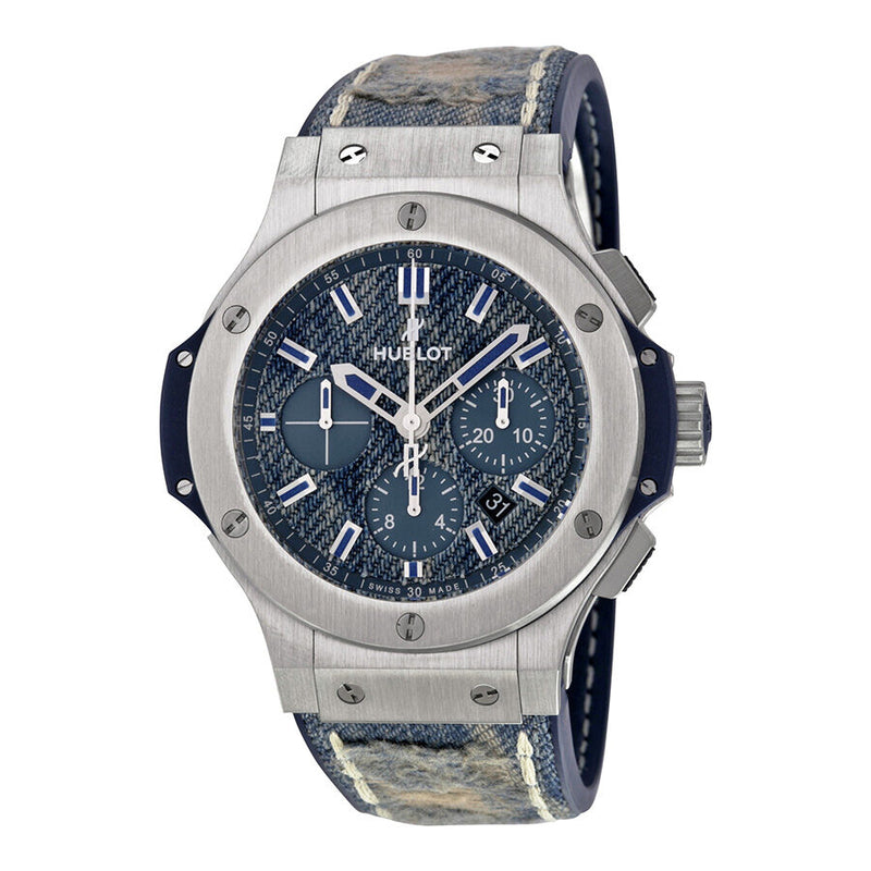Hublot Big Bang Jeans Steel Blue Dial Chronograph Limited Edition Men's Watch #301.SL.2770.NR.JEANS - Watches of America